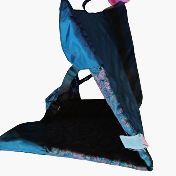 Bradley Designs Chair Portable Soft Stadium Camp Blue Paisley Adjustable Straps - Picture 6 of 11